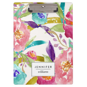 Garden Watercolor Personalised Clipboard