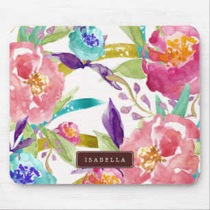 Garden Watercolor Personalised Mouse Mat