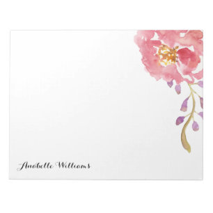 Garden Watercolor Personalised Notepad