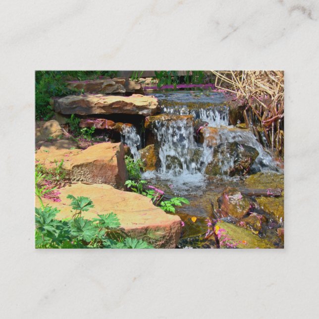 garden waterfall business card (Front)