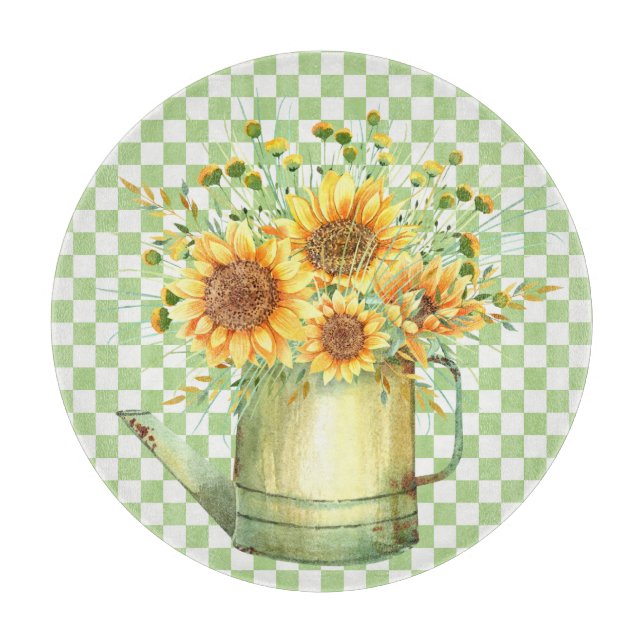 Garden Watering Can Sunflowers  Cutting Board (Front)