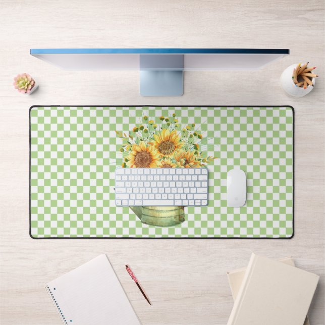 Garden Watering Can Sunflowers  Desk Mat (Office 1)