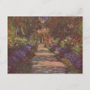 Garden Way - Claude Monet - c1902 Postcard