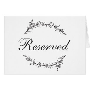 Garden wedding. Black and white botanical reserved