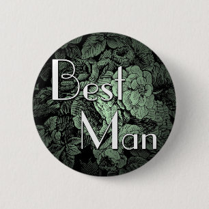 Garden Wedding Button: Best Man 6 Cm Round Badge