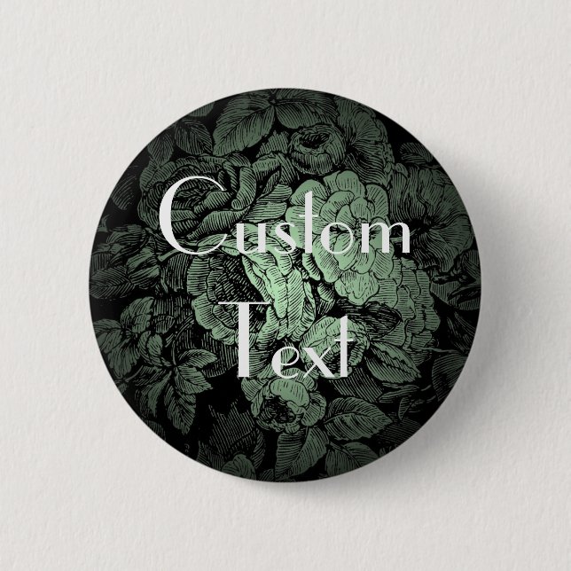 Garden Wedding Button: Custom 6 Cm Round Badge (Front)