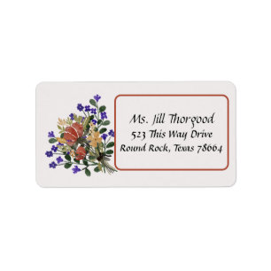 Garden Wedding Floral Return Address Label