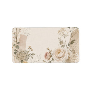 Garden Wedding Invitation with Natural Label