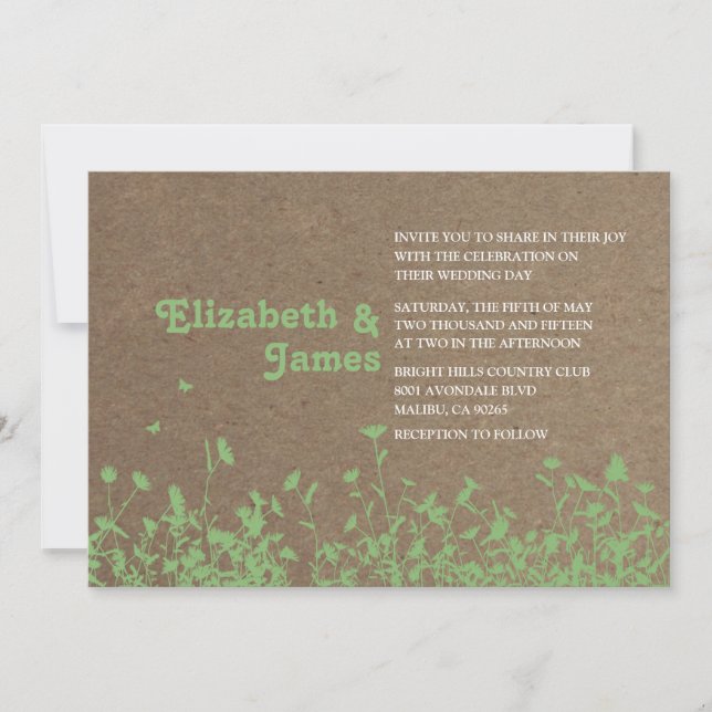 Garden Wedding Invitations (Front)