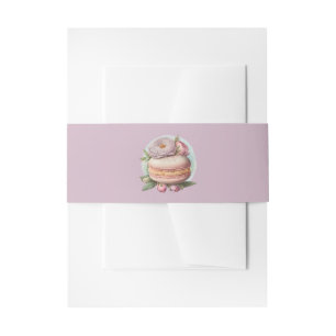 Garden Wedding Macaroons Invitation Belly Band