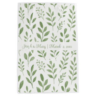 Garden Wedding Rustic Golf Course Botanical Custom Medium Gift Bag