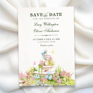 Garden wedding save the date