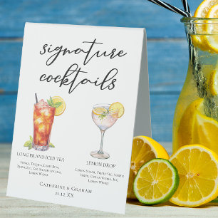 Garden Wedding Signature Cocktails Menu