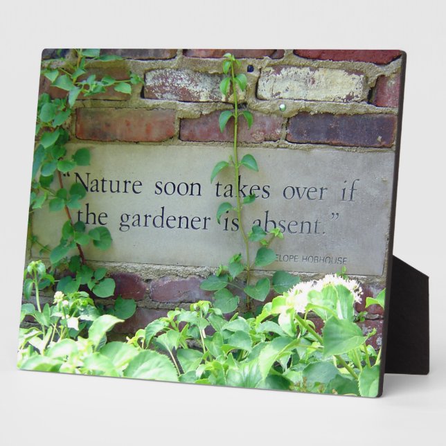 Garden Weeding Wisdom at Inniswood Park Plaque (Side)