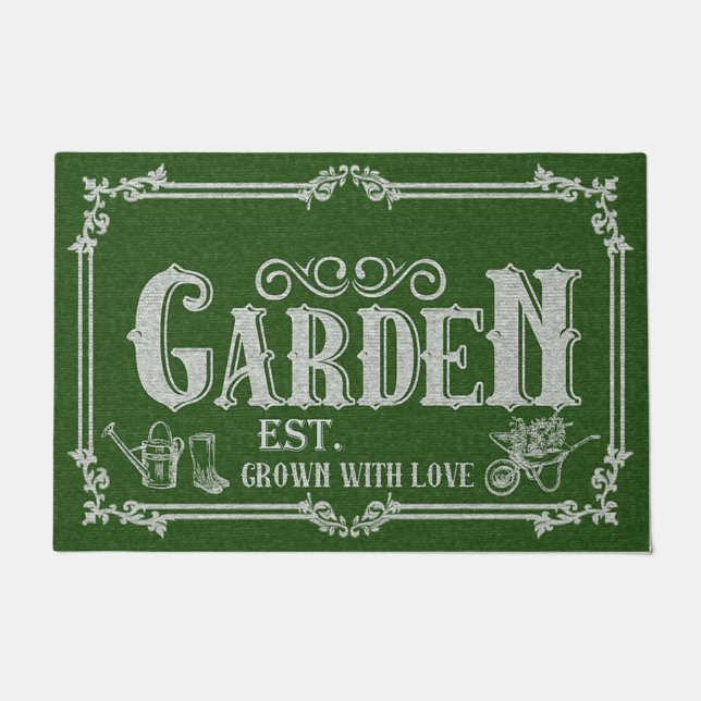 Garden Welcome Doormat,Farming Gift Mat (Front)