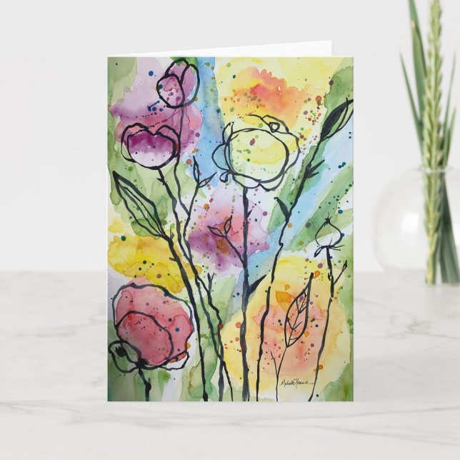 Garden Whimsy Note Card (Front)