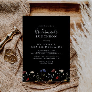 Garden Wildflower Bridesmaids Luncheon Shower Invitation