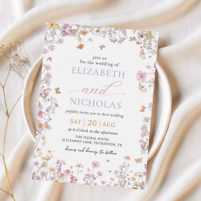 Garden Wildflower Wedding Invitation (Creator Uploaded)