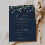Garden Wildflower Wedding Kissing Menu Game Card<br><div class="desc">This garden wildflower wedding kissing menu game card is perfect for a modern wedding reception. The design features pink,  blush,  rose and purple hand-painted wild flowers with butterflies.</div>