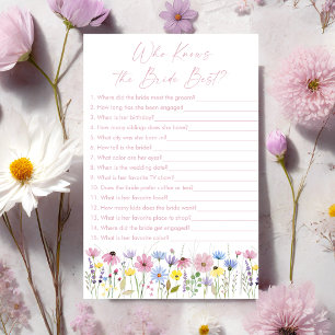 Garden Wildflowers Who Knows the Bride Best Game