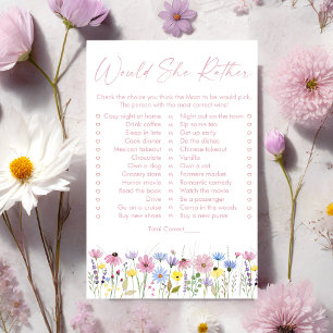 Garden Wildflowers Would She Rather Bridal Game