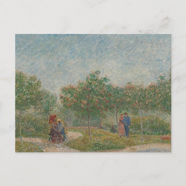 Garden with Courting Couples by Vincent Van Gogh P Postcard (Front)