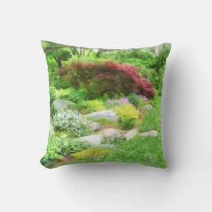 Garden With Japanese Maple Cushion