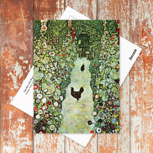 Garden with Roosters Gustav Klimt Postcard