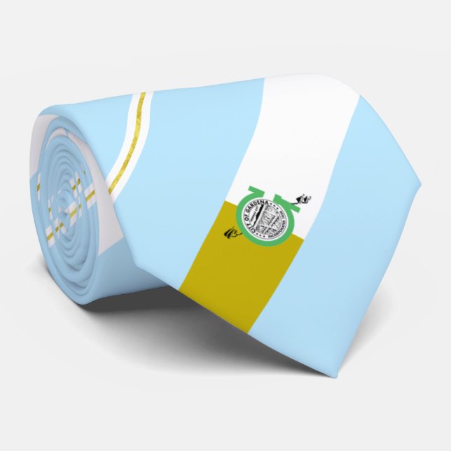 Gardena (California) city flag Neck Tie (Rolled)