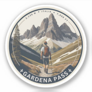 Gardena Pass high mountain pass Dolomites, South T
