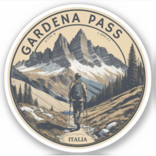 Gardena Pass high mountain pass Dolomites, South T