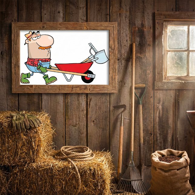Gardener And A Wheelbarrow Poster (Creator Uploaded)