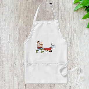 Gardener And A Wheelbarrow Standard Apron