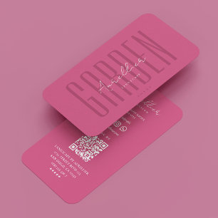 Gardener Botanist Landscape Artist Pink Rose Business Card
