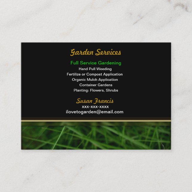 Gardener Business Card (Front)