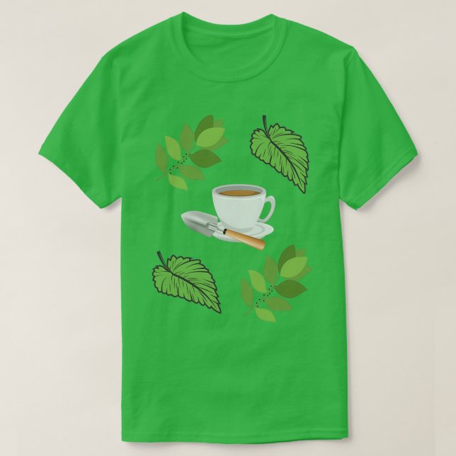 Gardener cup of coffee 2 T-Shirt (Design Front)
