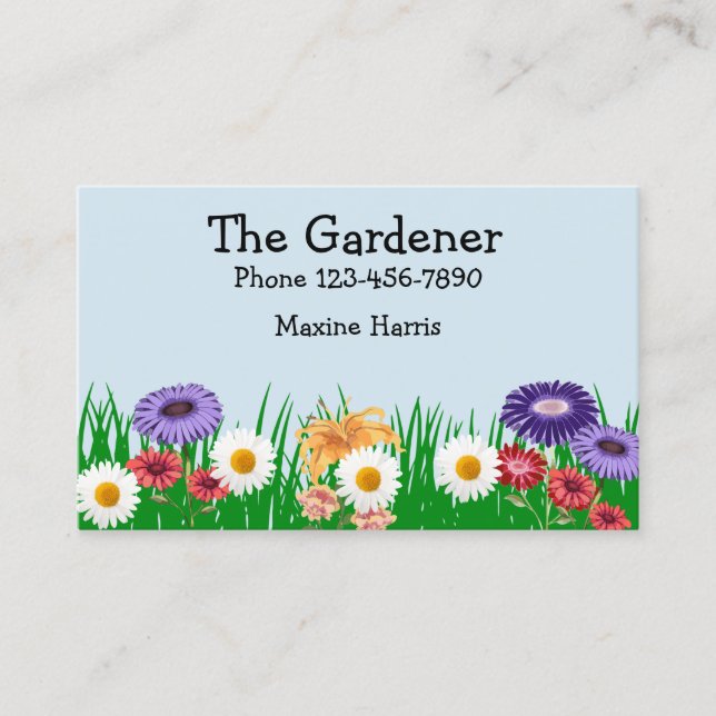 Gardener Cute Business Card (Front)
