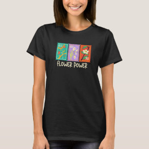 Gardener Flower Stamp Theme Botanical Floral Women T-Shirt