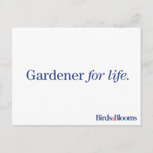 Gardener for Life Postcard