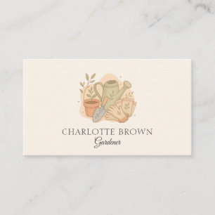 Gardener Gardening Landscaping Plant Care Business Card