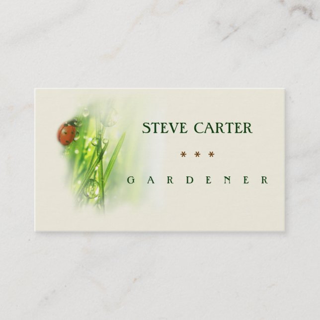 Gardener, Green Life ECO BIO Florist Business Card (Front)