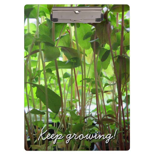 Gardener Keep Growing Plants Clipboard (Front)