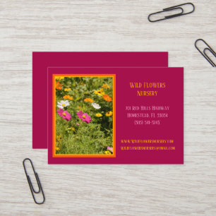 Gardener Landscaper flower  nursery  business card