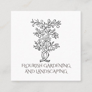 Gardener Landscaper Fruit Tree Branch Square Business Card
