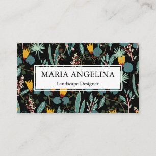 Gardener Landscaping Gardening Plants Modern Cool Business Card
