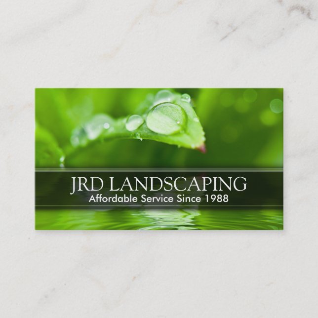 Gardener Landscaping Lawn Business Card (Front)