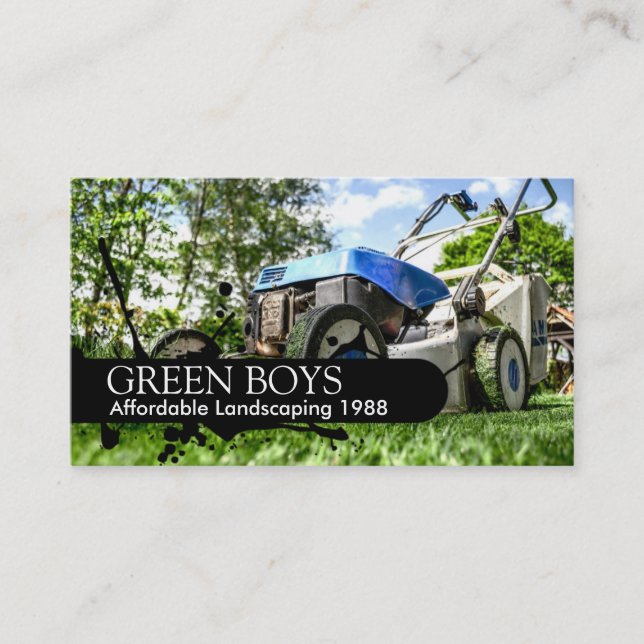 Gardener Landscaping Lawn Business Card (Front)