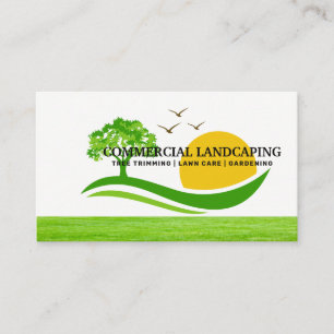 Gardener Landscaping Lawn Cut Grass Business Card