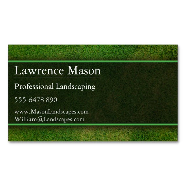Gardener / Landscaping Magnetic Business Card (Front)