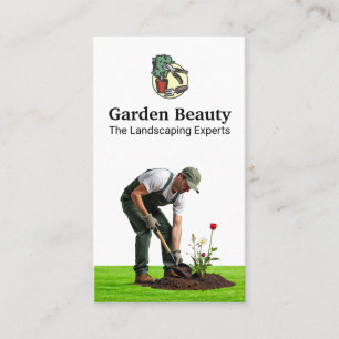 Gardener Landscaping Tools Business Card